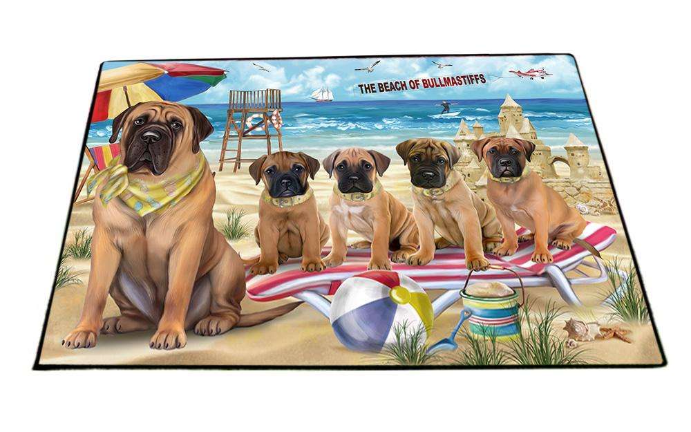 Pet Friendly Beach Bullmastiffs Dog  Floormat FLMS50247