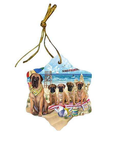 Pet Friendly Beach Bullmastiffs Dog Star Porcelain Ornament SPOR50008