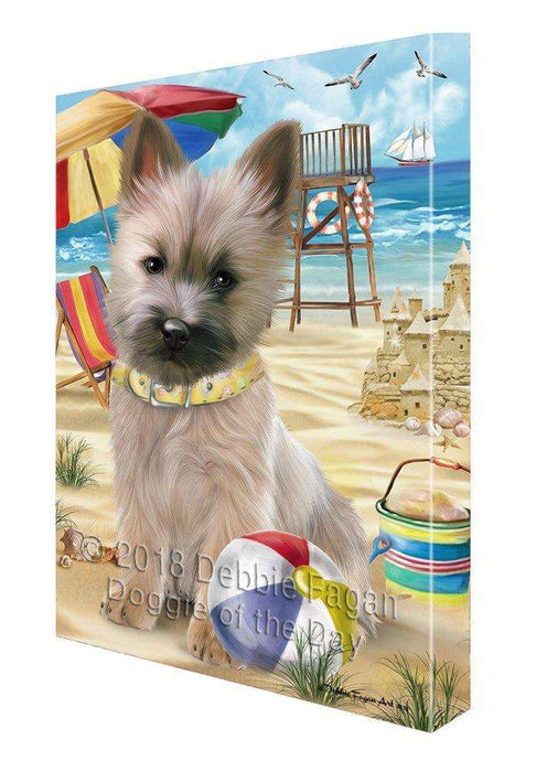 Pet Friendly Beach Cairn Terrier Dog Canvas Wall Art CVS52743