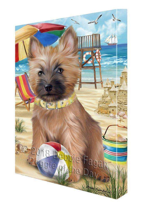 Pet Friendly Beach Cairn Terrier Dog Canvas Wall Art CVS52761