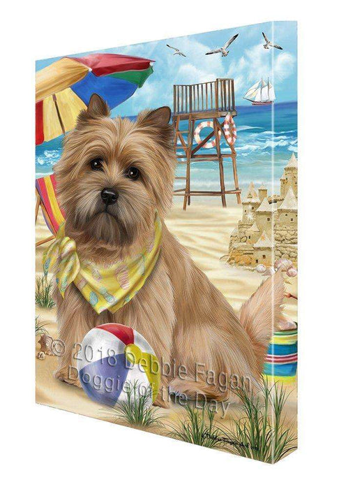 Pet Friendly Beach Cairn Terrier Dog Canvas Wall Art CVS52770
