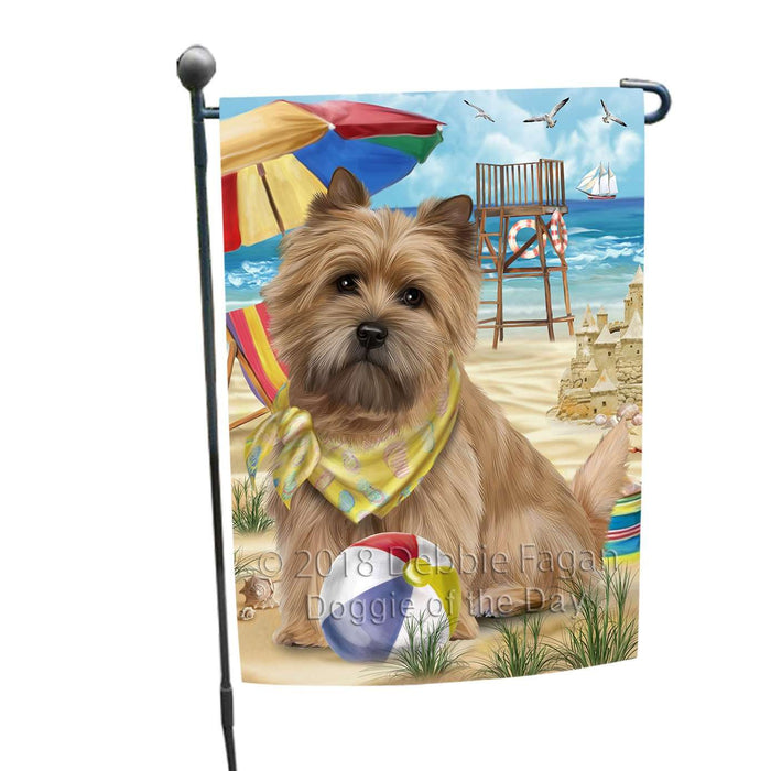 Pet Friendly Beach Cairn Terrier Dog Garden Flag GFLG48542