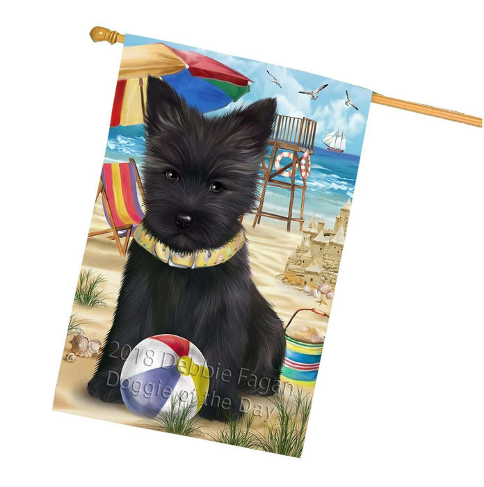 Pet Friendly Beach Cairn Terrier Dog House Flag FLG48596