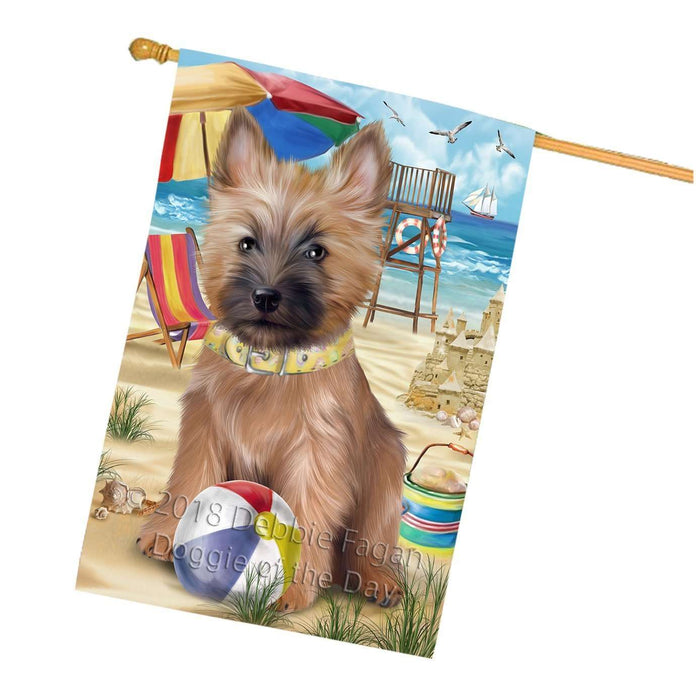 Pet Friendly Beach Cairn Terrier Dog House Flag FLG48597