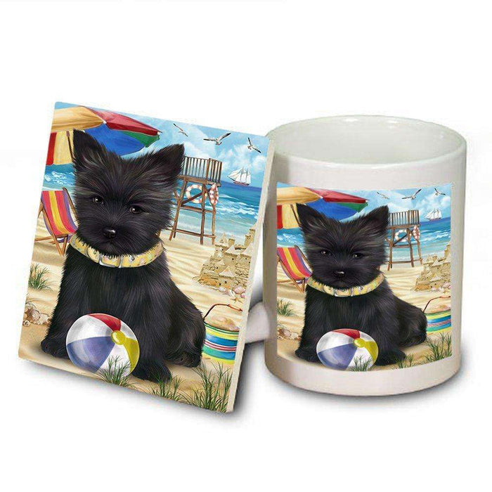 Pet Friendly Beach Cairn Terrier Dog Mug and Coaster Set MUC48623