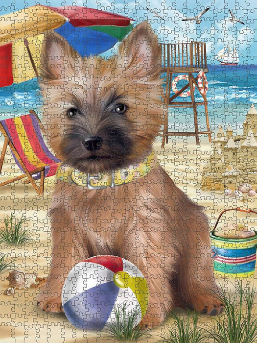 Pet Friendly Beach Cairn Terrier Dog Puzzle with Photo Tin PUZL49602