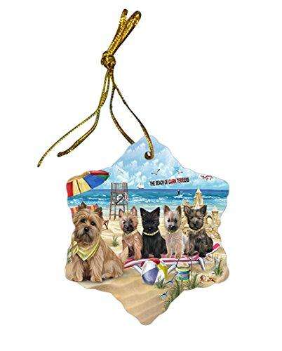 Pet Friendly Beach Cairn Terriers Dog Star Porcelain Ornament SPOR48626