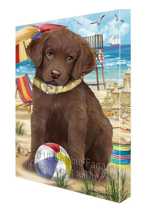 Pet Friendly Beach Chesapeake Bay Retriever Dog Canvas Wall Art CVS65905
