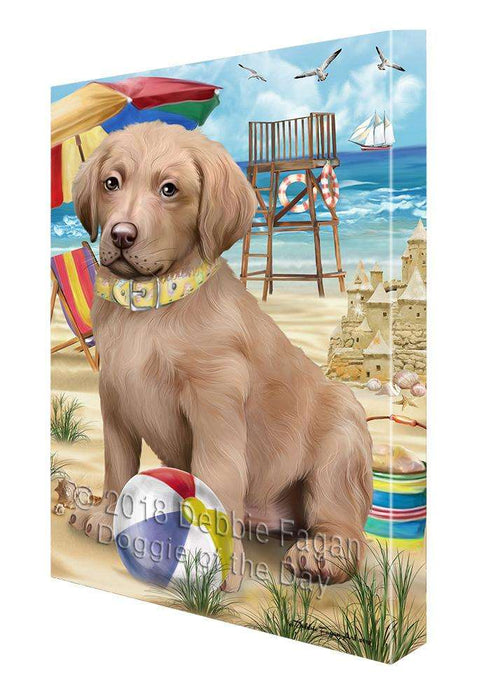 Pet Friendly Beach Chesapeake Bay Retriever Dog Canvas Wall Art CVS65914