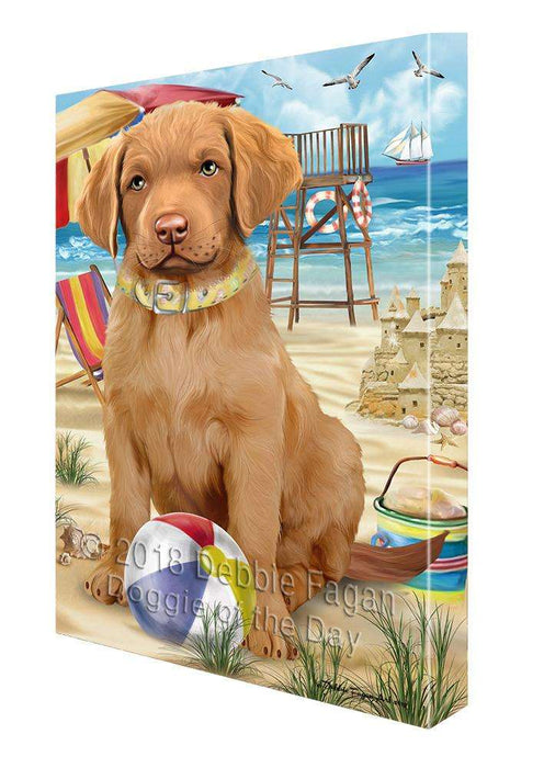 Pet Friendly Beach Chesapeake Bay Retriever Dog Canvas Wall Art CVS65932
