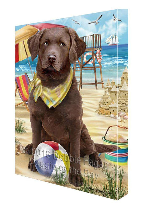 Pet Friendly Beach Chesapeake Bay Retriever Dog Canvas Wall Art CVS65941
