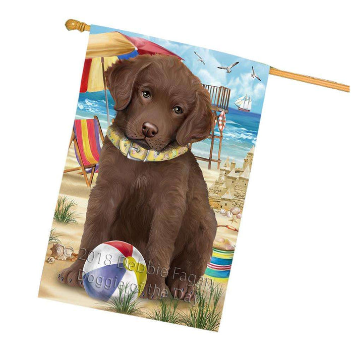 Pet Friendly Beach Chesapeake Bay Retriever Dog House Flag FLG49988