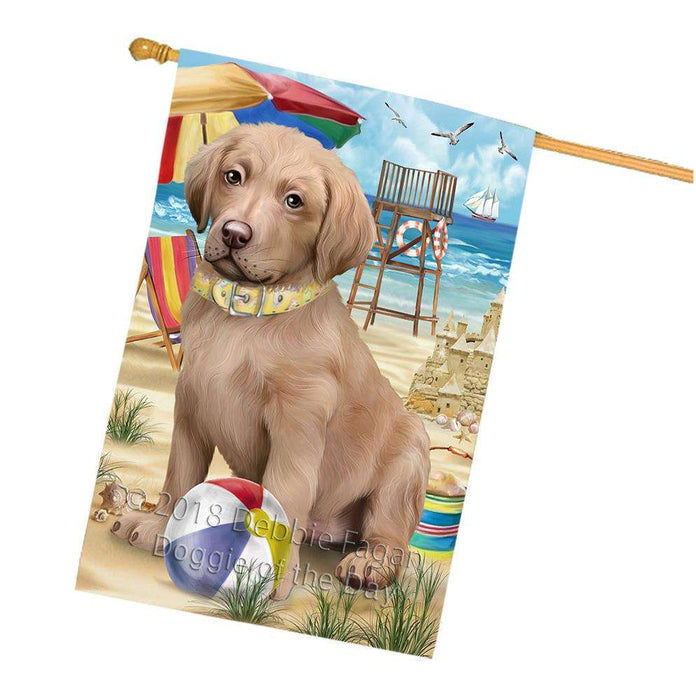 Pet Friendly Beach Chesapeake Bay Retriever Dog House Flag FLG49989