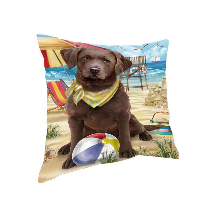 Pet Friendly Beach Chesapeake Bay Retriever Dog Pillow PIL55964