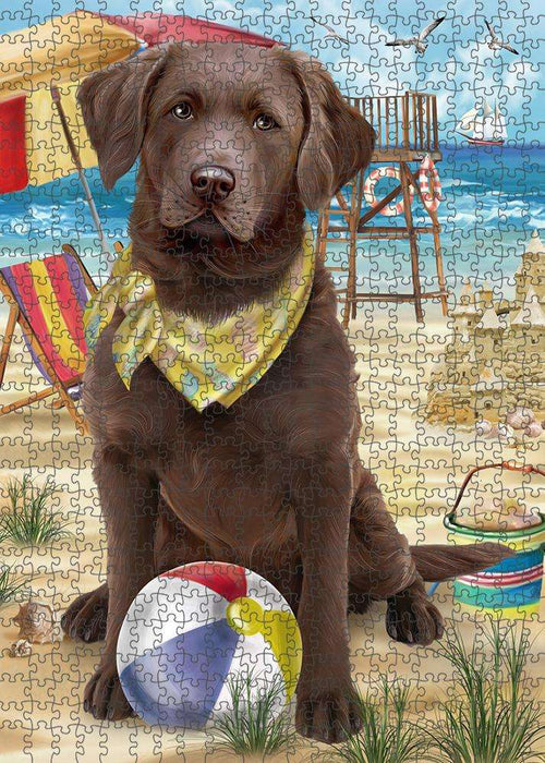 Pet Friendly Beach Chesapeake Bay Retriever Dog Puzzle with Photo Tin PUZL53787