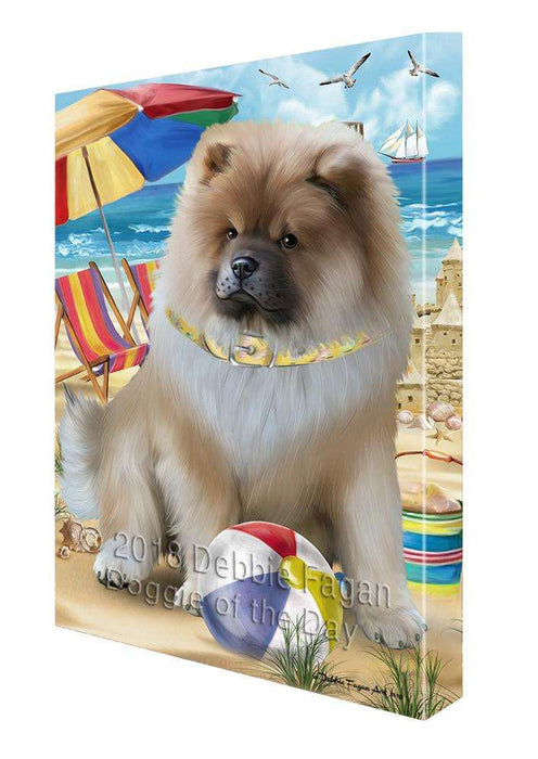 Pet Friendly Beach Chow Chow Dog Canvas Wall Art CVS65968