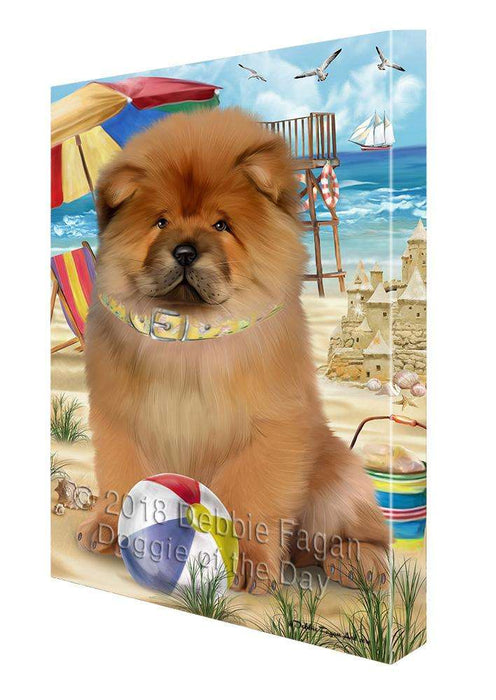 Pet Friendly Beach Chow Chow Dog Canvas Wall Art CVS65977