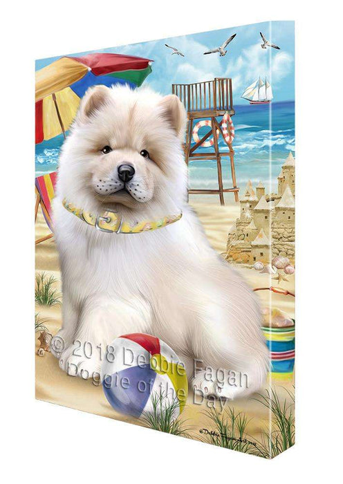 Pet Friendly Beach Chow Chow Dog Canvas Wall Art CVS65986