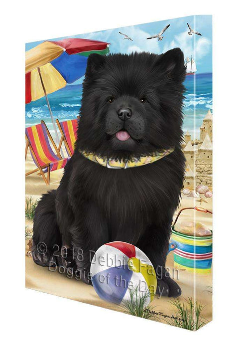 Pet Friendly Beach Chow Chow Dog Canvas Wall Art CVS65995