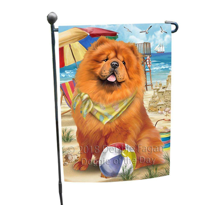 Pet Friendly Beach Chow Chow Dog Garden Flag GFLG49858