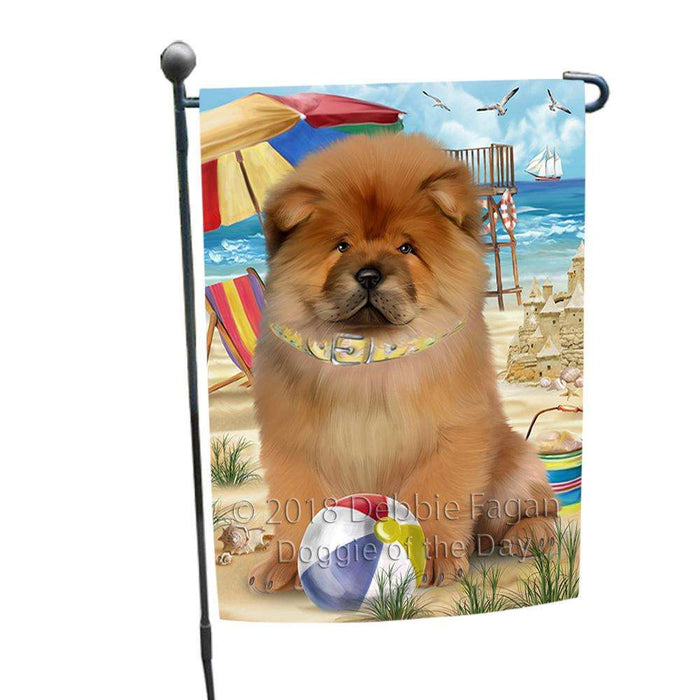 Pet Friendly Beach Chow Chow Dog Garden Flag GFLG49860