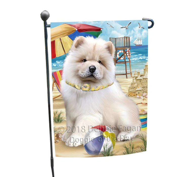 Pet Friendly Beach Chow Chow Dog Garden Flag GFLG49861