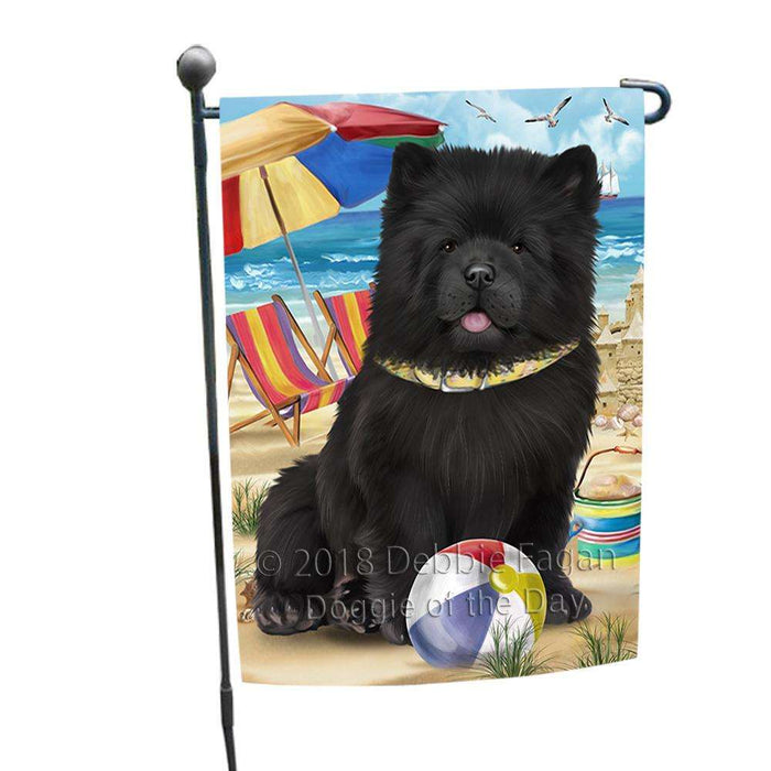Pet Friendly Beach Chow Chow Dog Garden Flag GFLG49862