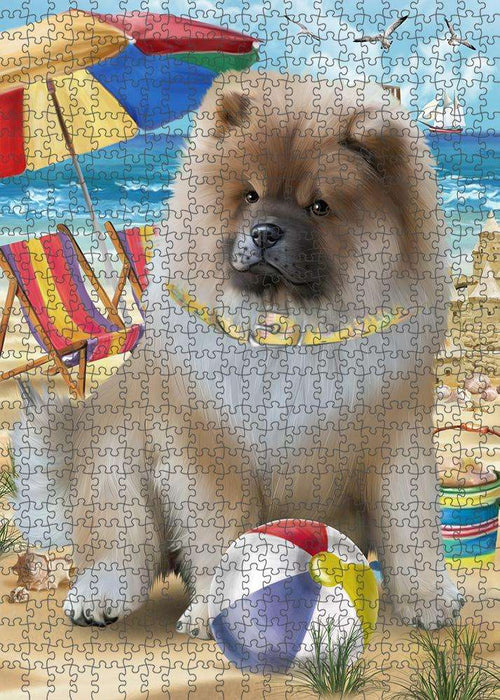 Pet Friendly Beach Chow Chow Dog Puzzle  PUZL53796