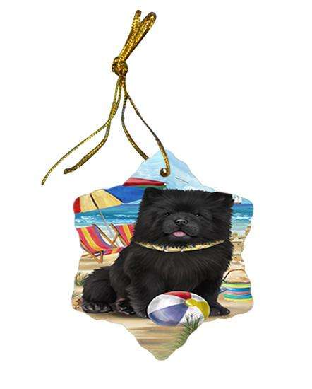 Pet Friendly Beach Chow Chow Dog Star Porcelain Ornament SPOR50025