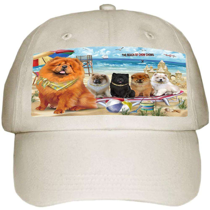 Pet Friendly Beach Chow Chows Dog  Ball Hat Cap HAT53817