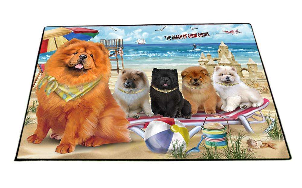 Pet Friendly Beach Chow Chows Dog  Floormat FLMS50253