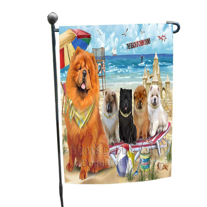 Pet Friendly Beach Chow Chows Dog Garden Flag GFLG49857
