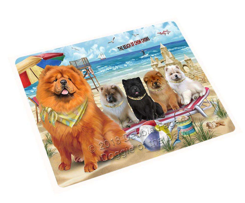 Pet Friendly Beach Chow Chows Dog Magnet Mini (3.5" x 2") MAG53952