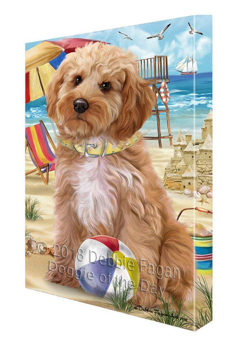 Pet Friendly Beach Cockapoo Dog Canvas Print Wall Art Décor CVS81278