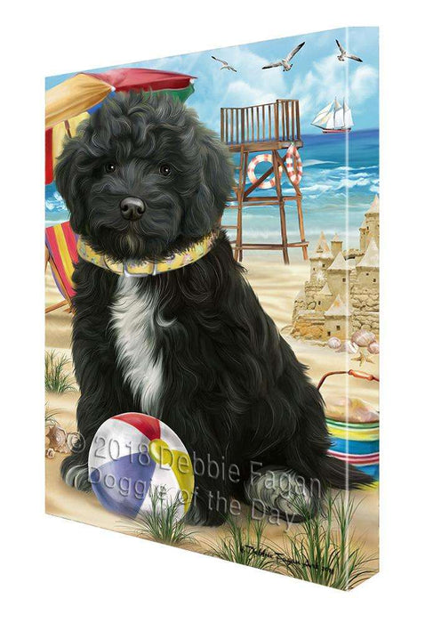 Pet Friendly Beach Cockapoo Dog Canvas Print Wall Art Décor CVS81305