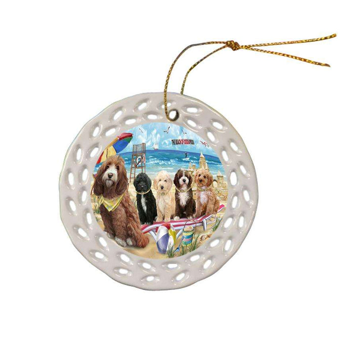 Pet Friendly Beach Cockapoo Dog Ceramic Doily Ornament DPOR51556