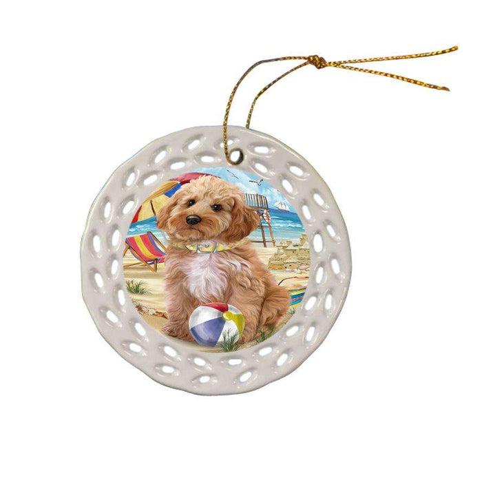 Pet Friendly Beach Cockapoo Dog Ceramic Doily Ornament DPOR51557