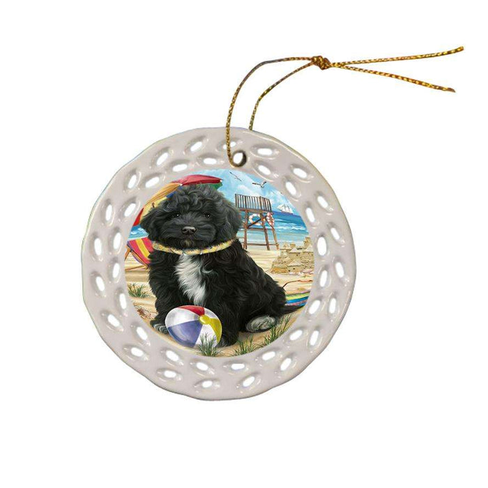 Pet Friendly Beach Cockapoo Dog Ceramic Doily Ornament DPOR51560