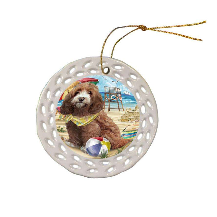 Pet Friendly Beach Cockapoo Dog Ceramic Doily Ornament DPOR51561