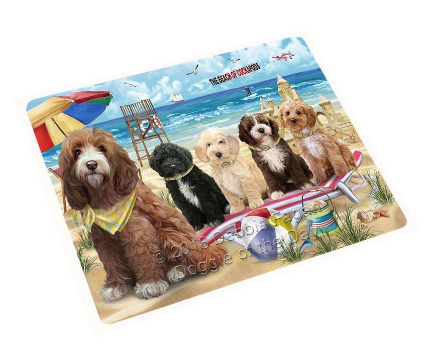 Pet Friendly Beach Cockapoo Dog Cutting Board C58917