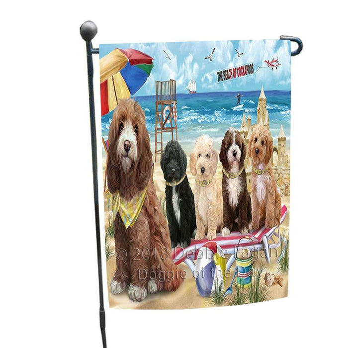 Pet Friendly Beach Cockapoo Dog Garden Flag GFLG51553