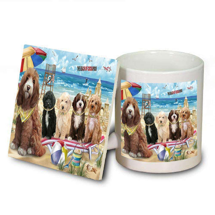 Pet Friendly Beach Cockapoo Dog Mug and Coaster Set MUC51548