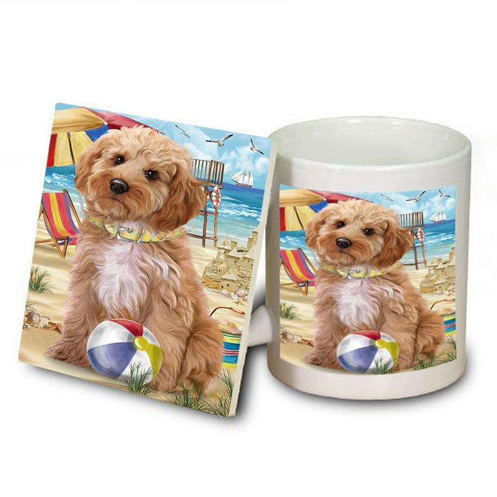 Pet Friendly Beach Cockapoo Dog Mug and Coaster Set MUC51549