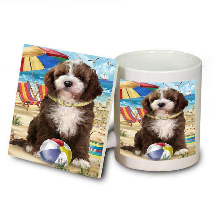 Pet Friendly Beach Cockapoo Dog Mug and Coaster Set MUC51550