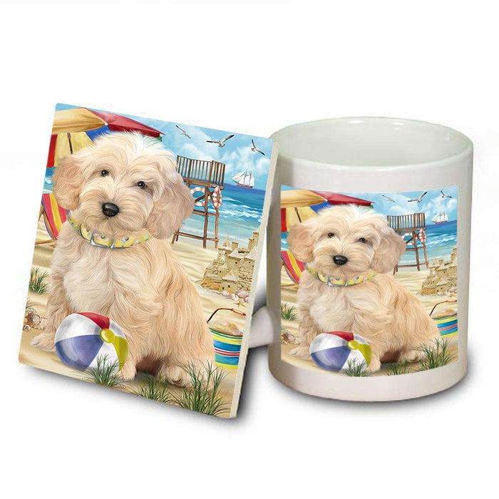 Pet Friendly Beach Cockapoo Dog Mug and Coaster Set MUC51551