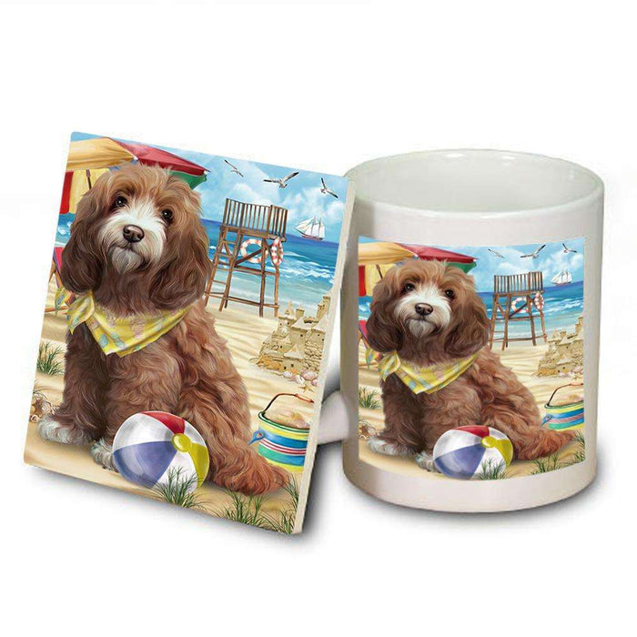 Pet Friendly Beach Cockapoo Dog Mug and Coaster Set MUC51553