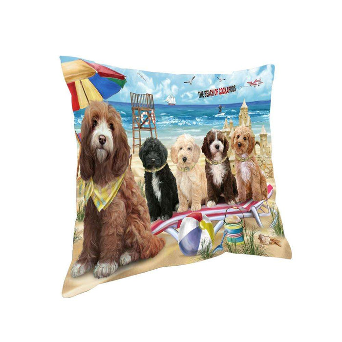 Pet Friendly Beach Cockapoo Dog Pillow PIL62588