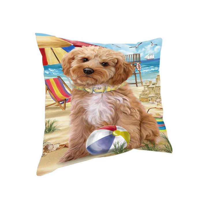 Pet Friendly Beach Cockapoo Dog Pillow PIL62592