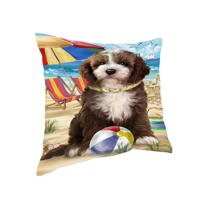 Pet Friendly Beach Cockapoo Dog Pillow PIL62596