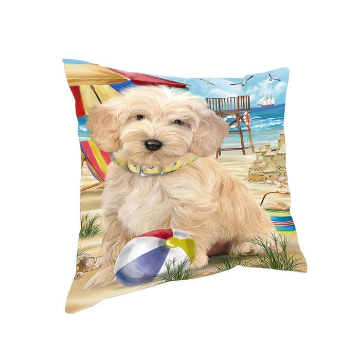Pet Friendly Beach Cockapoo Dog Pillow PIL62600